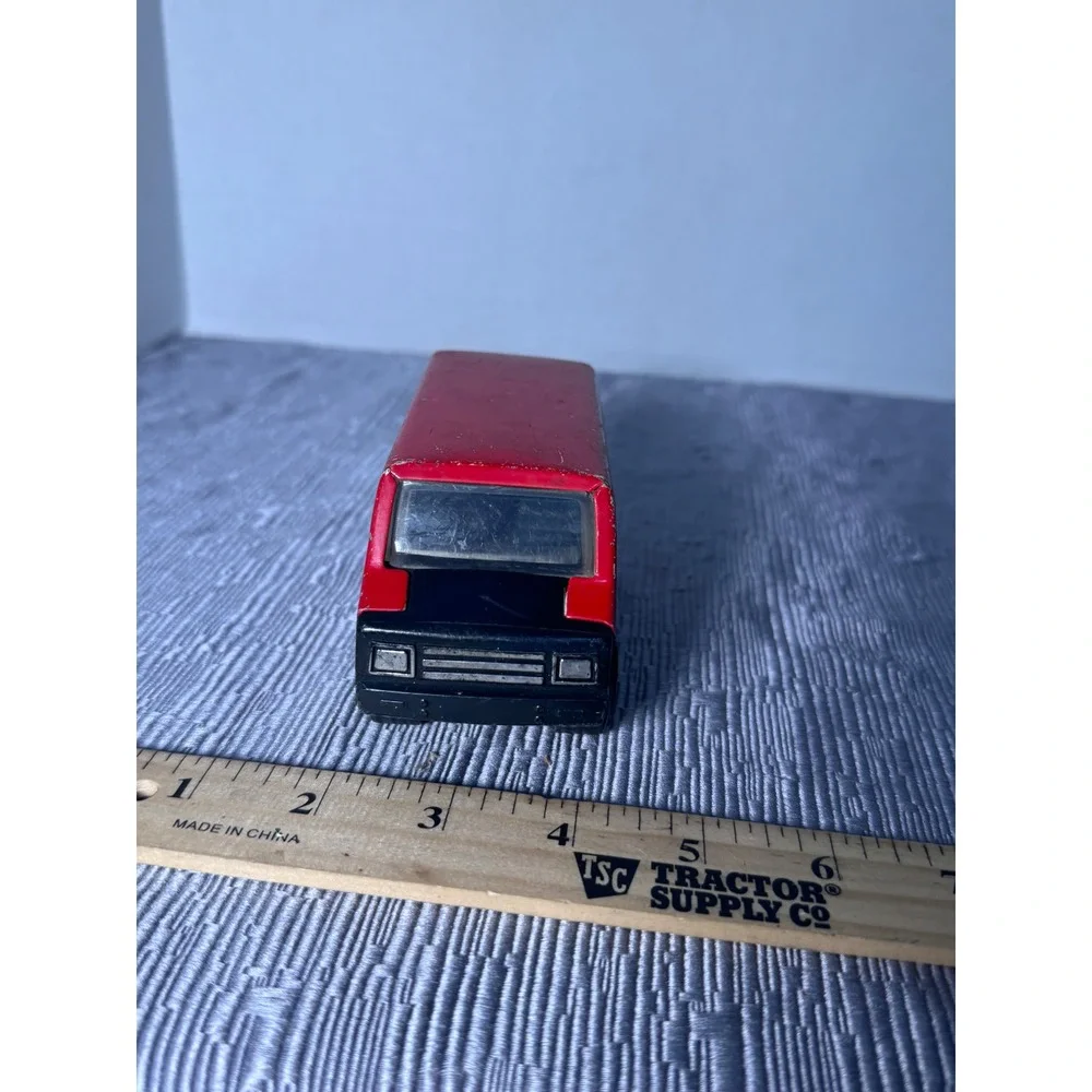 Vintage 1979 Tonka Diecast Metal Van Red Black Sunset Logo Made in Hong Kong